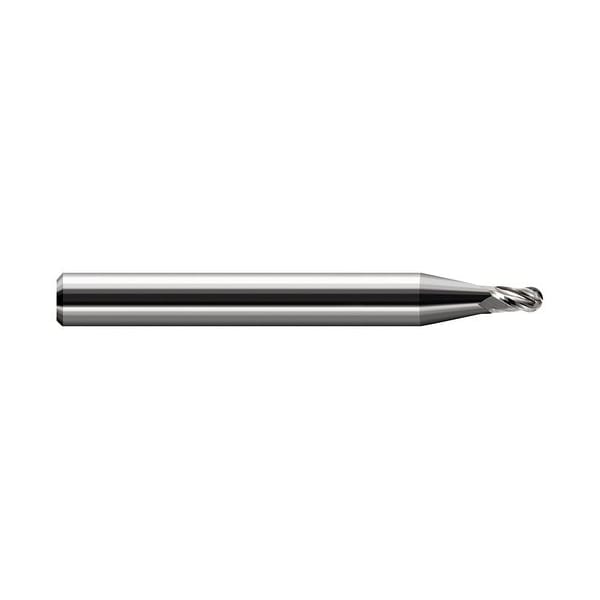 Harvey Tool 0.0650 in. Cutter dia x 0.0970 in. Length of Cut Carbide Ball End Mill, 3 Flutes 823465 - main